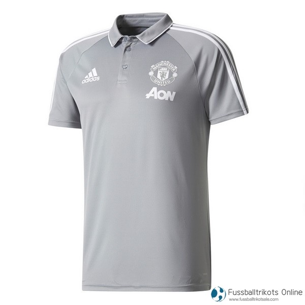 Manchester United Polo 2017-18 Grau Fussballtrikots Günstig